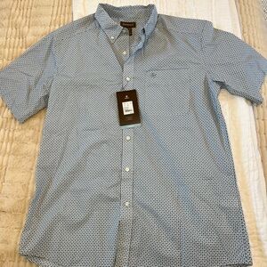Ariat Men's Light Blue Geometric Button Down Shirt